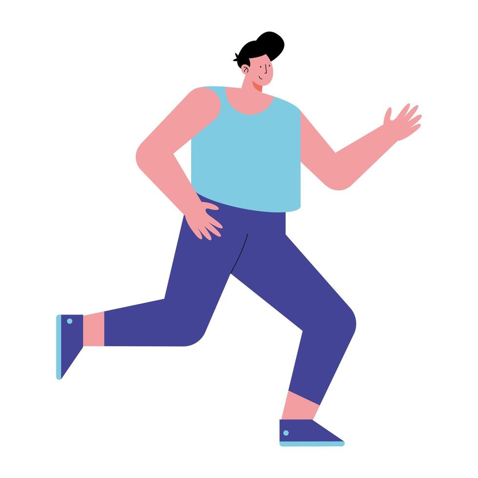 hombre corriendo diseño vector