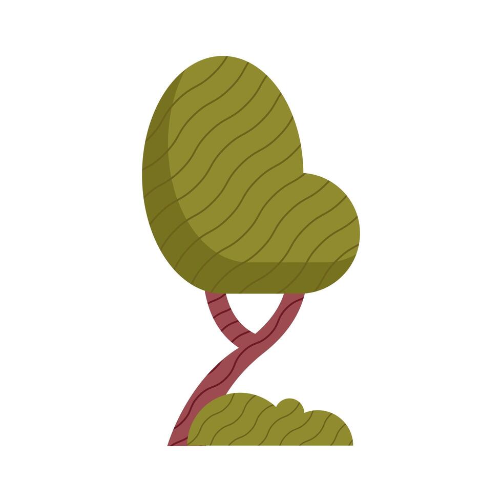 planta de árbol y arbusto vector