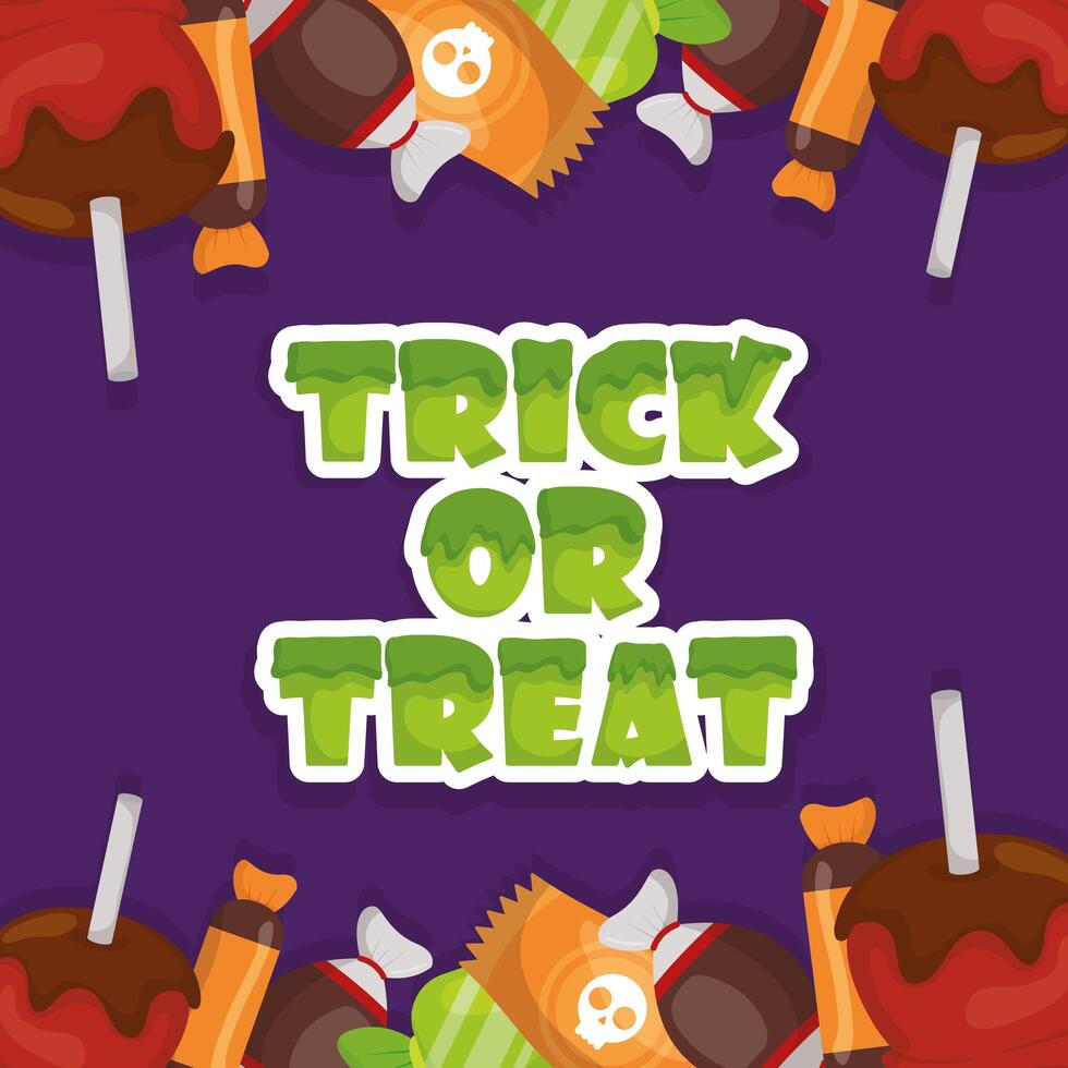 trick or treat   happy halloween vector