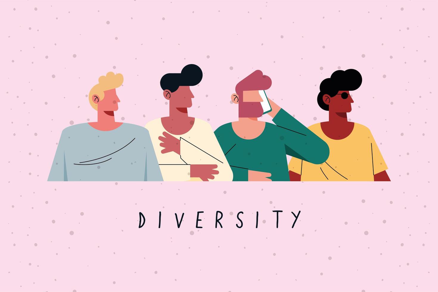 Diversity boys design vector