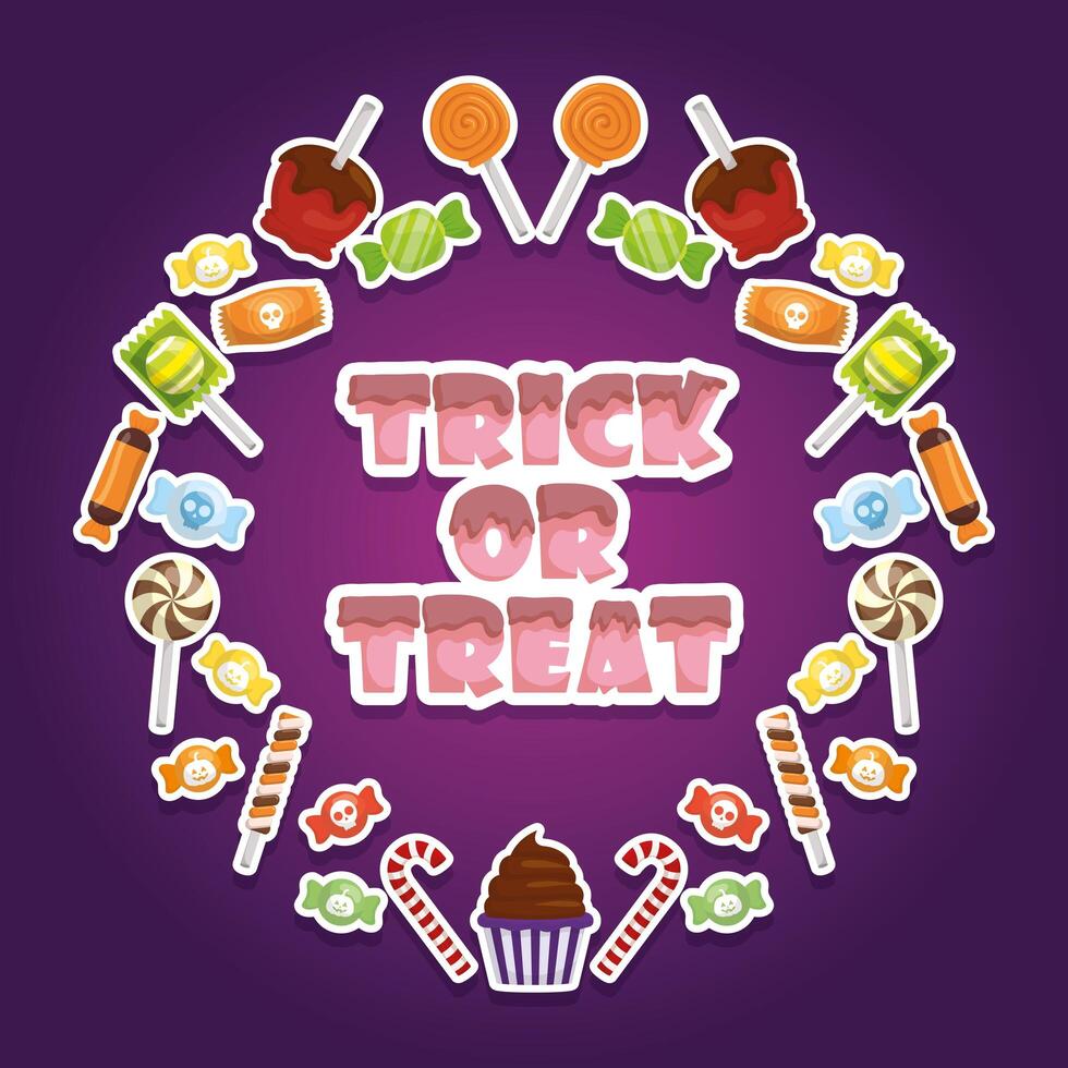 trick or treat   happy halloween vector