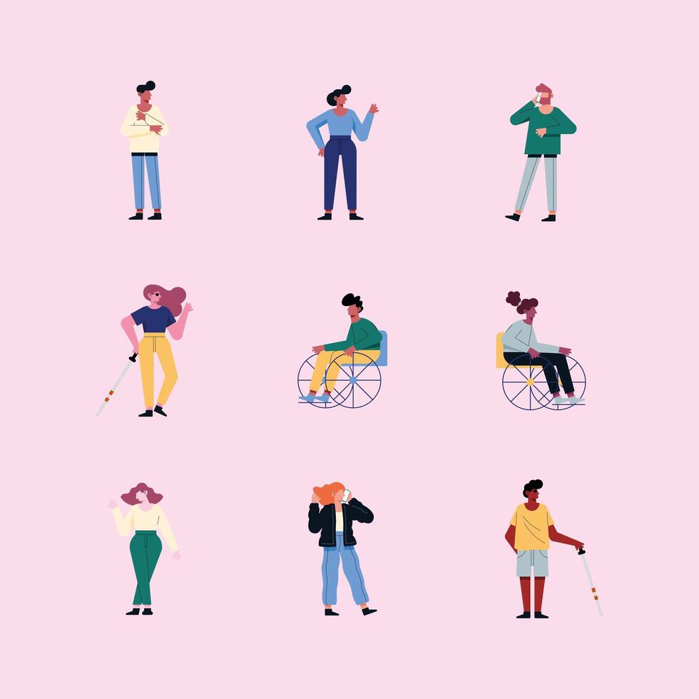 diversidad mujeres y hombres vector