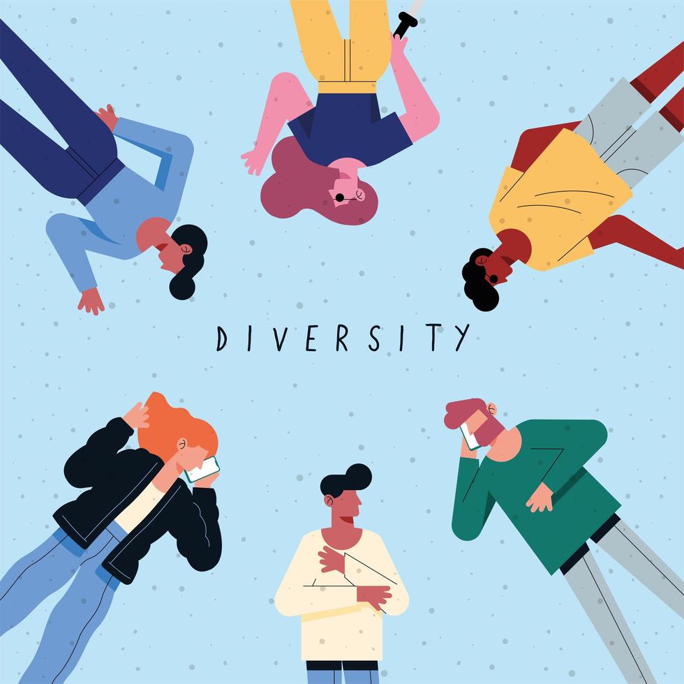 women and men of diversity vector