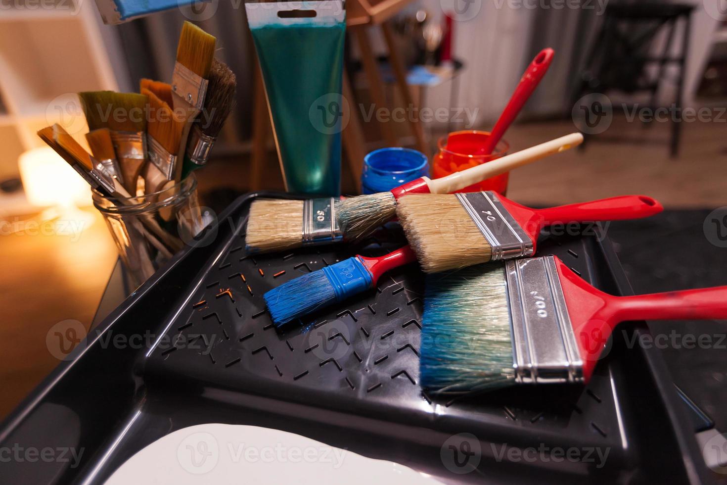 Artist paint brushes photo