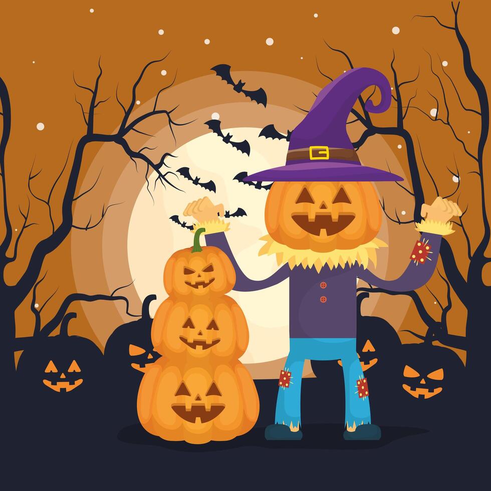 kids costumes happy halloween party vector