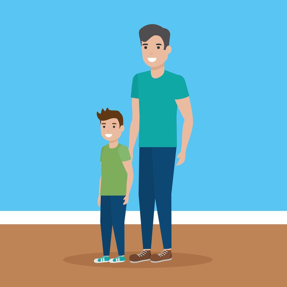 people family flat design image vector