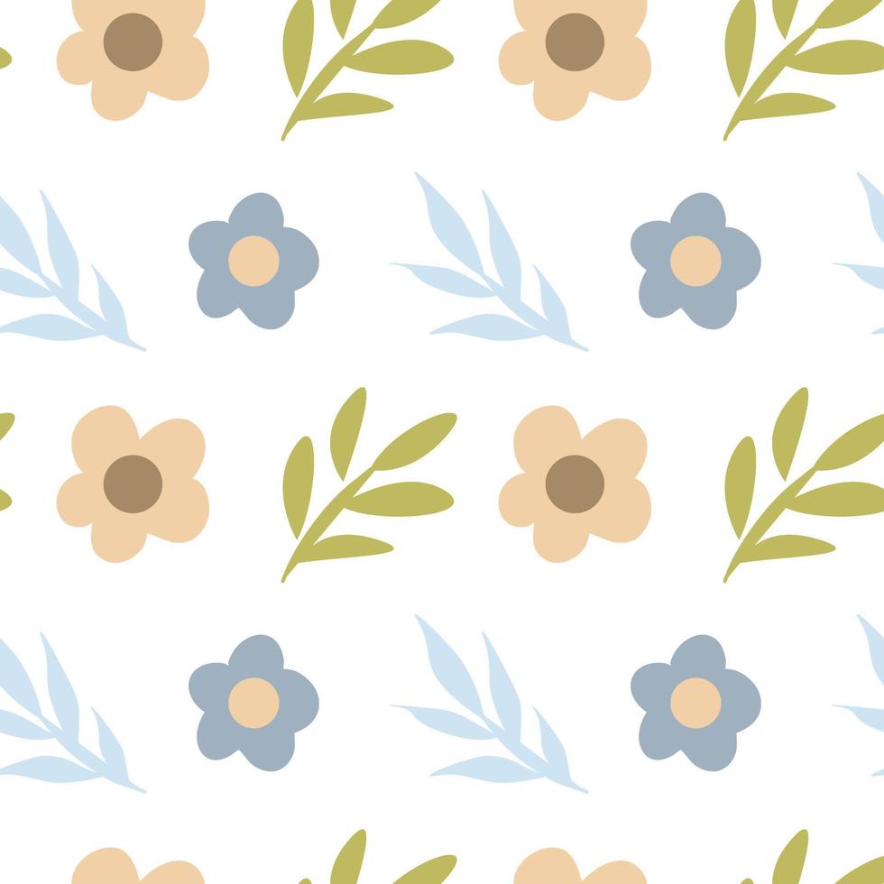 Flower seamless pattern vector