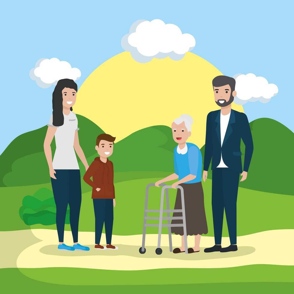 people family flat design image vector