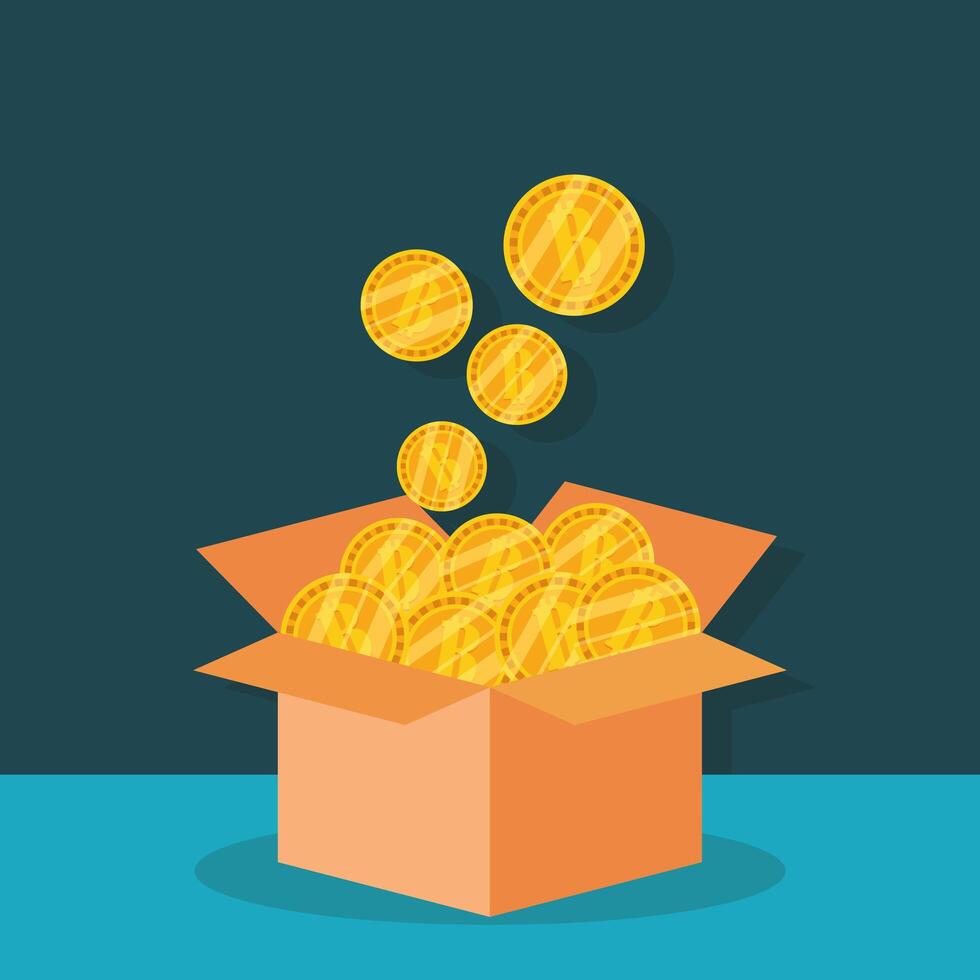 cryptocurrency money finance flat design vector