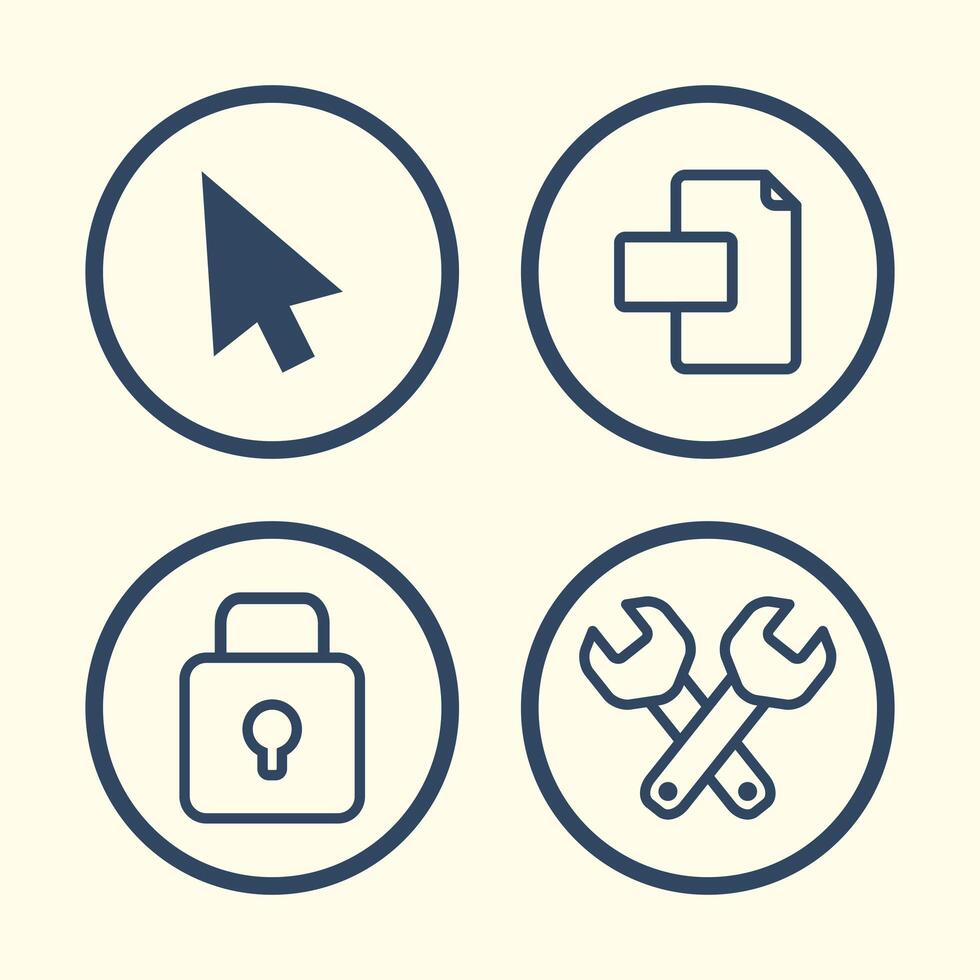 flat design gadgets technology icons vector