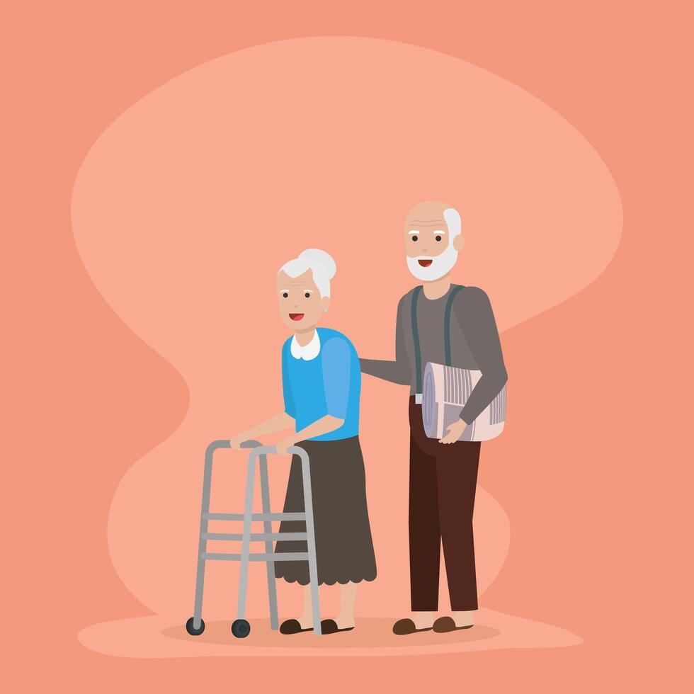 people family flat design image vector