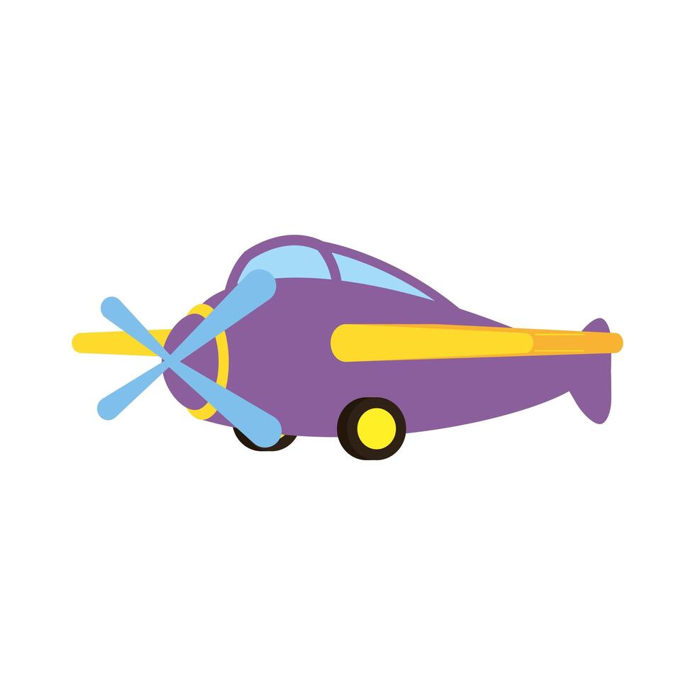 little airplane baby toy isolated icon vector