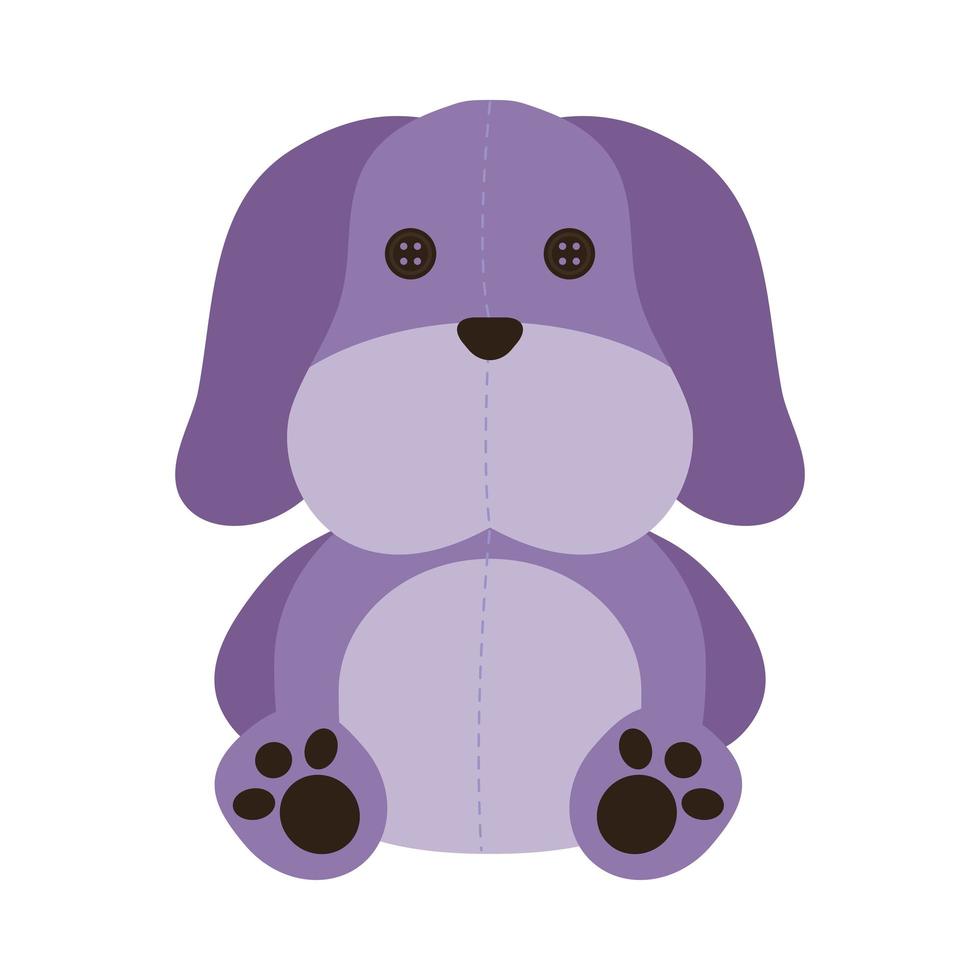 cute dog baby toy isolated icon vector
