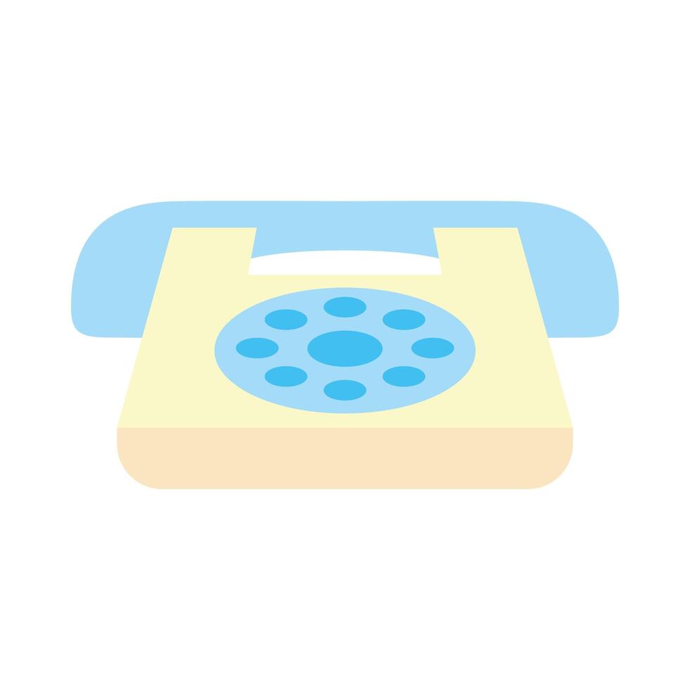 retro telephone communication device isolated icon vector