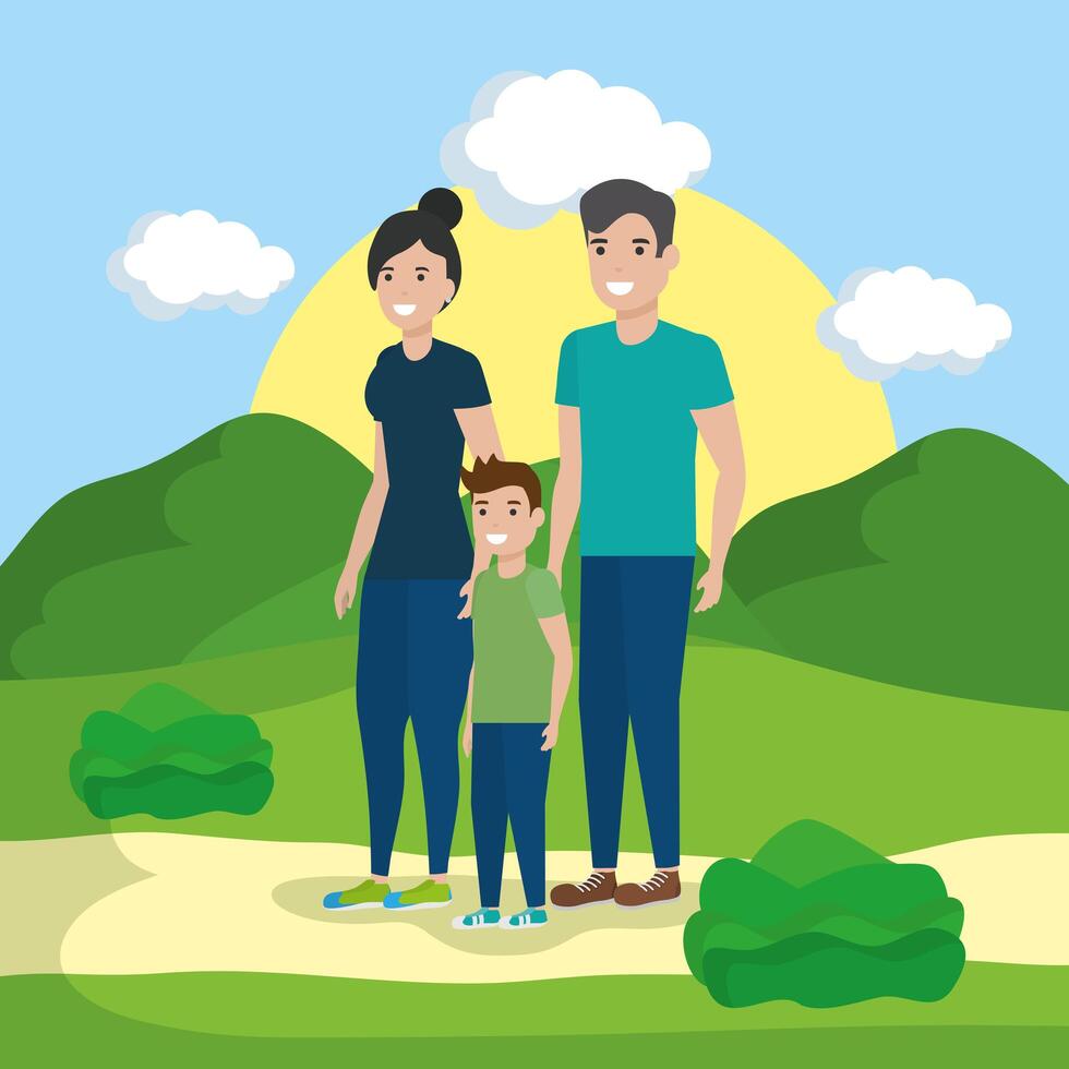 people family flat design image vector
