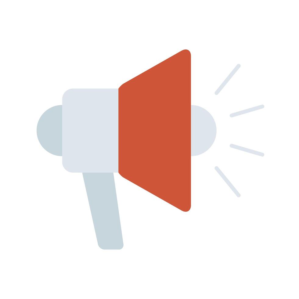 megaphone sound device isolated icon vector