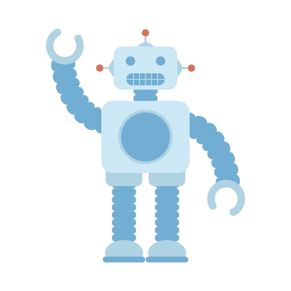 cute robot baby toy isolated icon vector