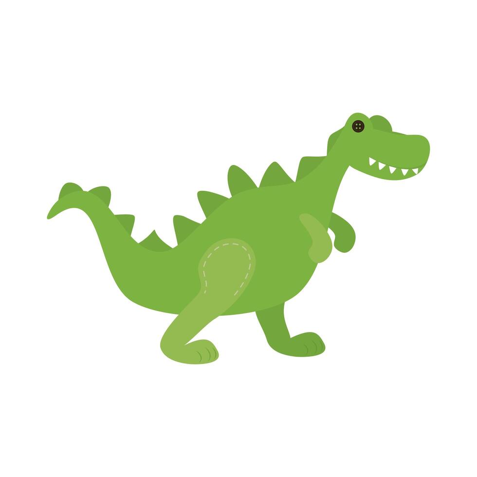 cute rex baby toy isolated icon vector