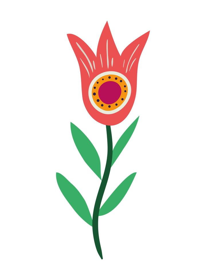 hermoso jardín de flores icono aislado vector