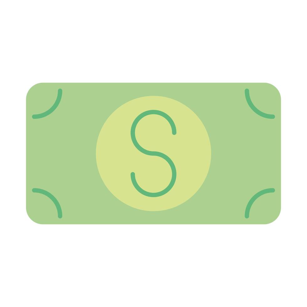 bill money dollar isolated icon vector