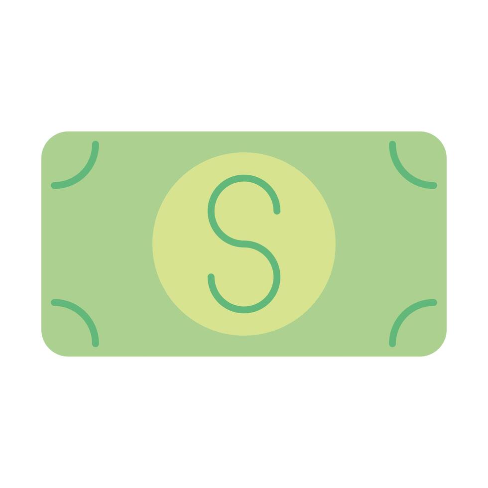 bill money dollar isolated icon vector