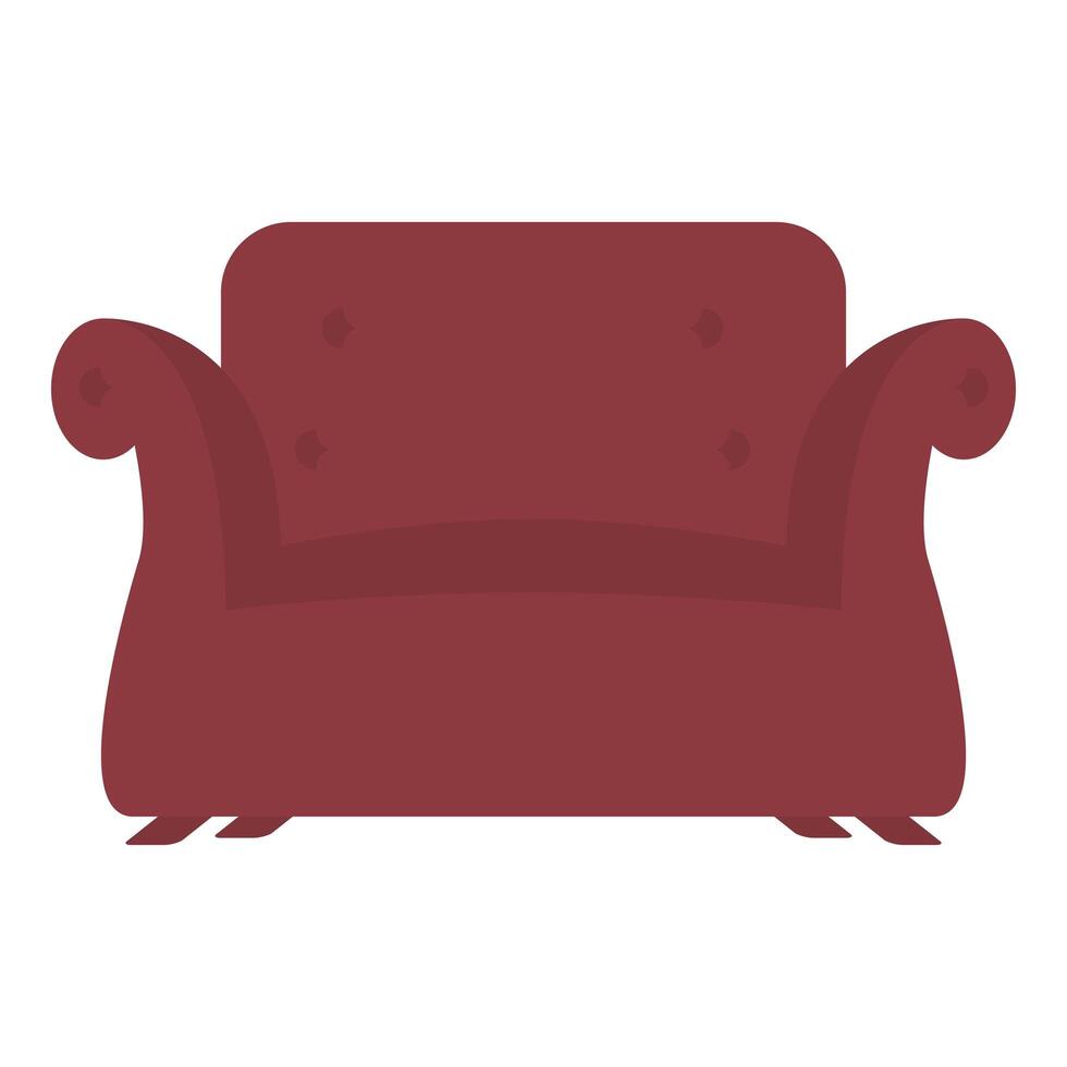 comfortable sofa forniture isolated icon vector