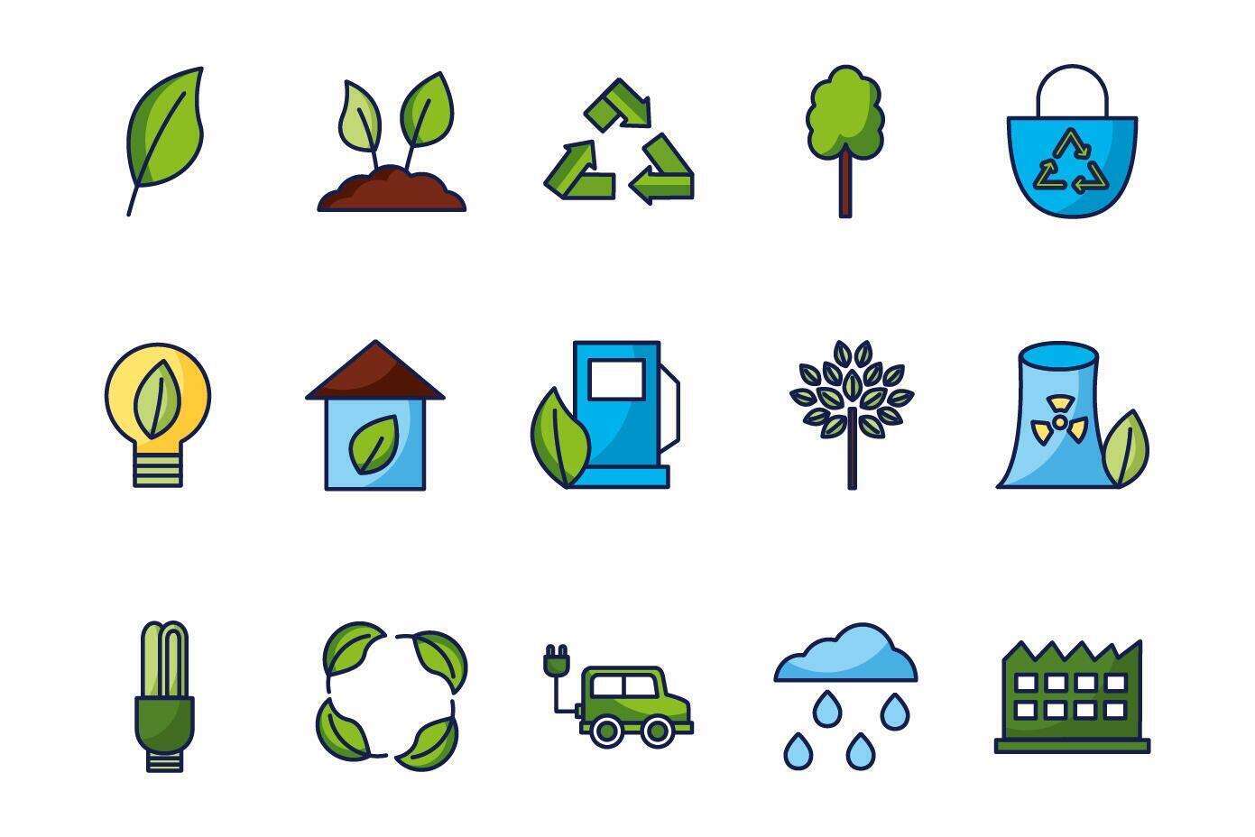 Isolated eco icon set vector design