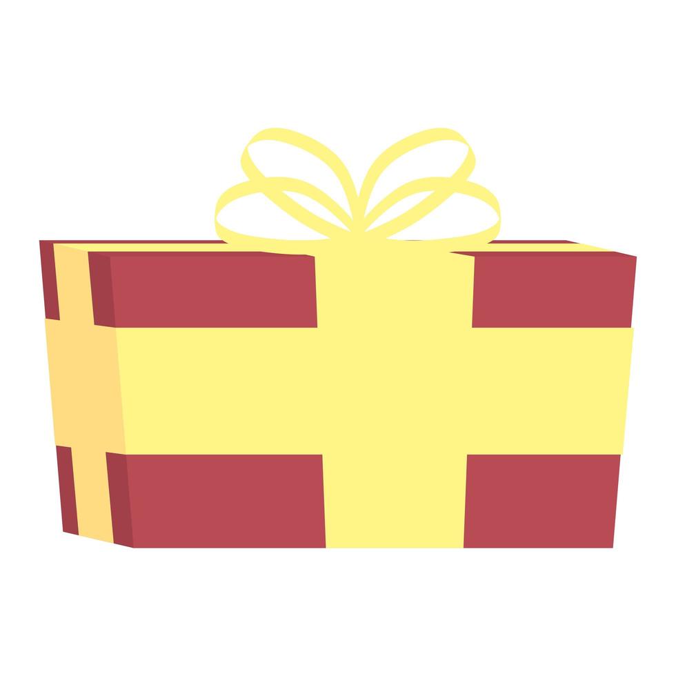 Caja de regalo presente icono aislado vector