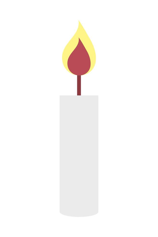 paraffin candle flame isolated icon vector