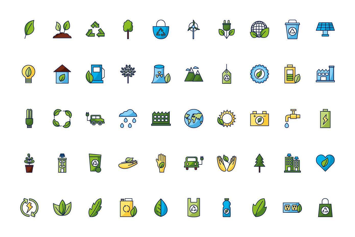 Isolated eco icon set vector design