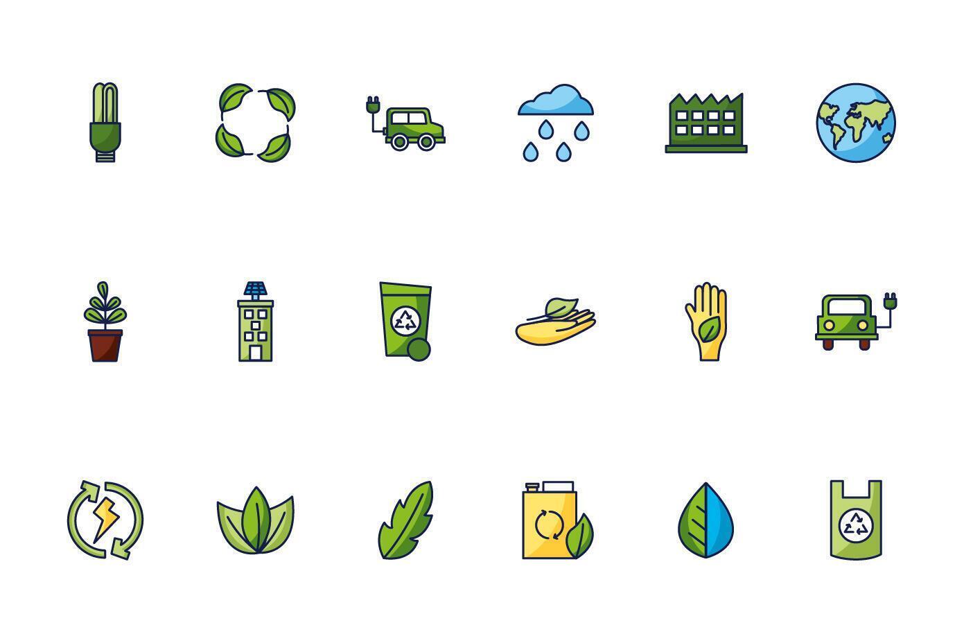 Isolated eco icon set vector design
