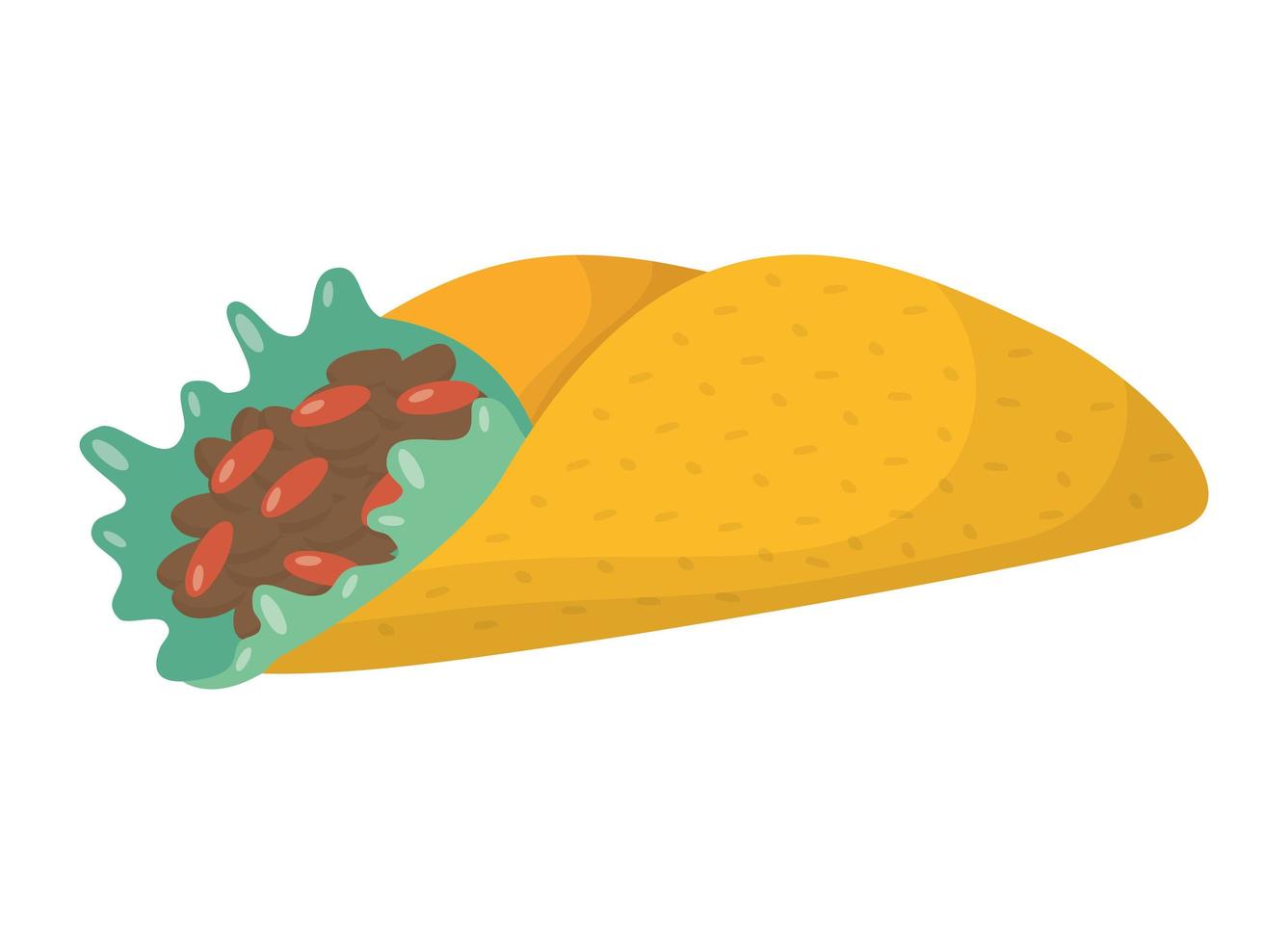 delicious mexican tacos traditional food vector