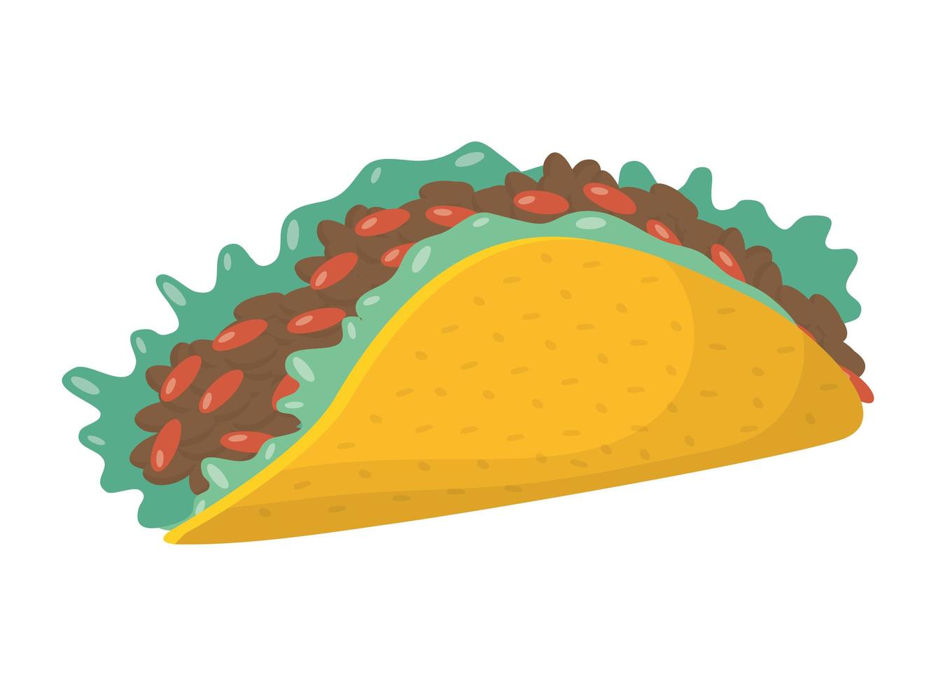 delicious mexican tacos traditional food vector