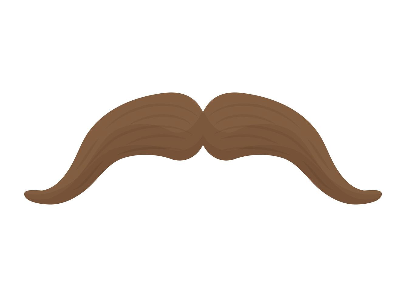 Icono aislado de bigote macho mexicano vector