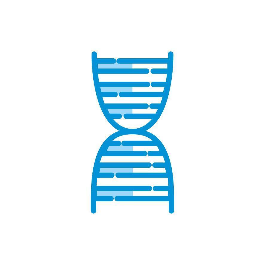Isolated medical dna icon vector design