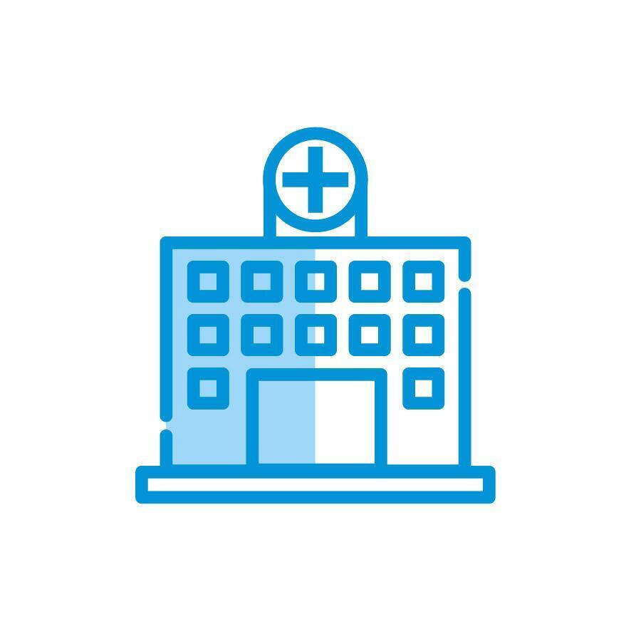 Isolated hospital building icon vector design