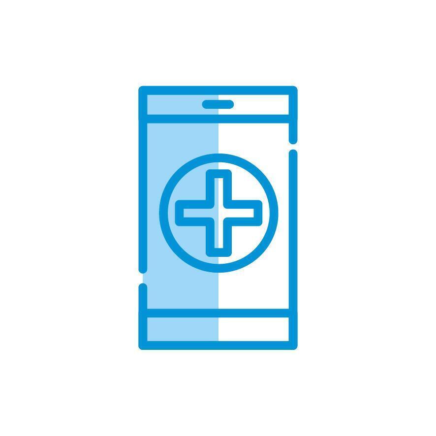 Isolated medical smartphone icon vector design
