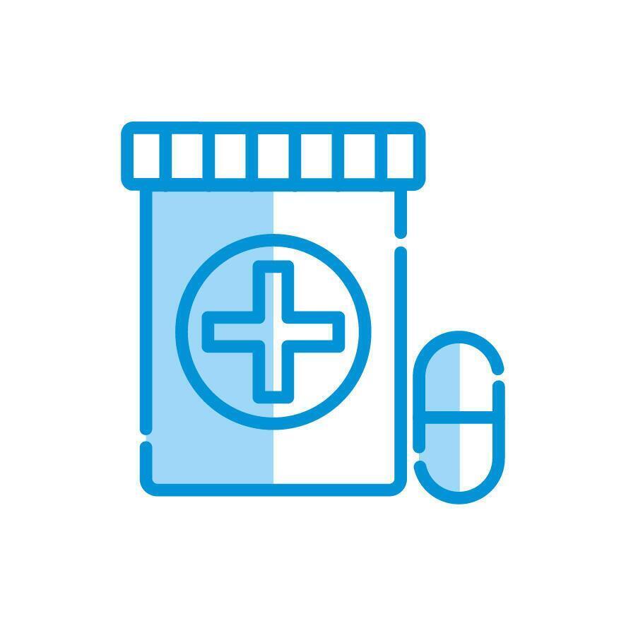 Isolated medicine jar icon vector design