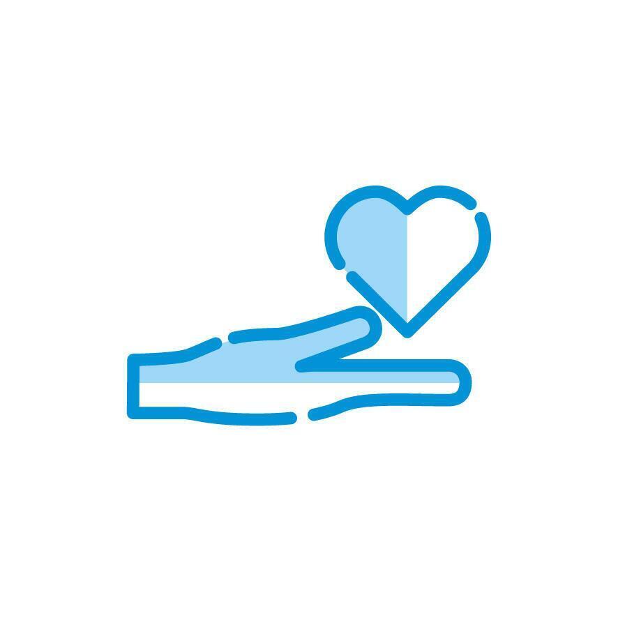 Isolated hand holding heart icon vector design