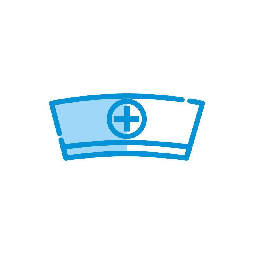 Isolated nurse hat icon vector design