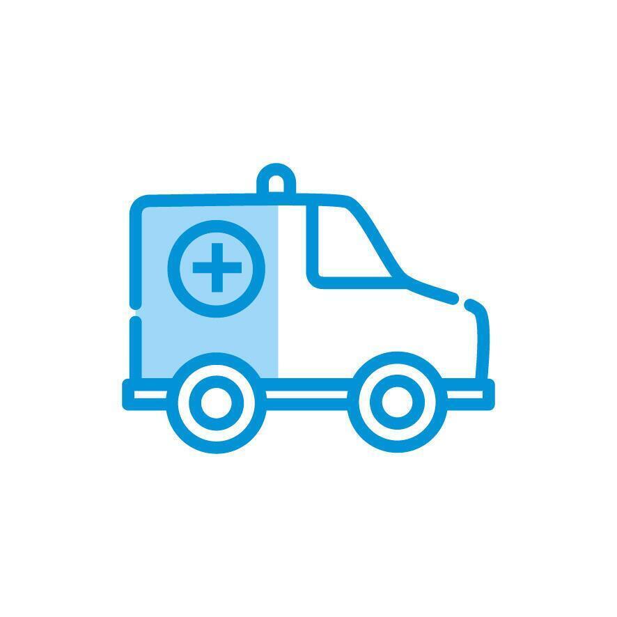 Isolated medical ambulance icon vector design