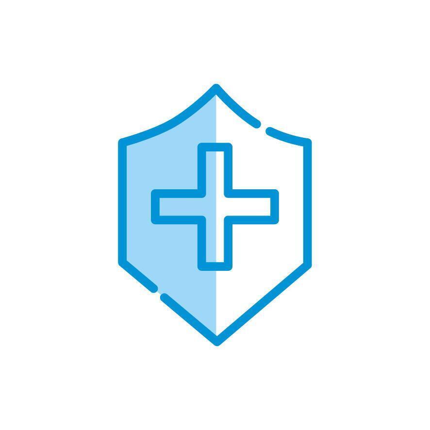 Isolated medical cross icon vector design