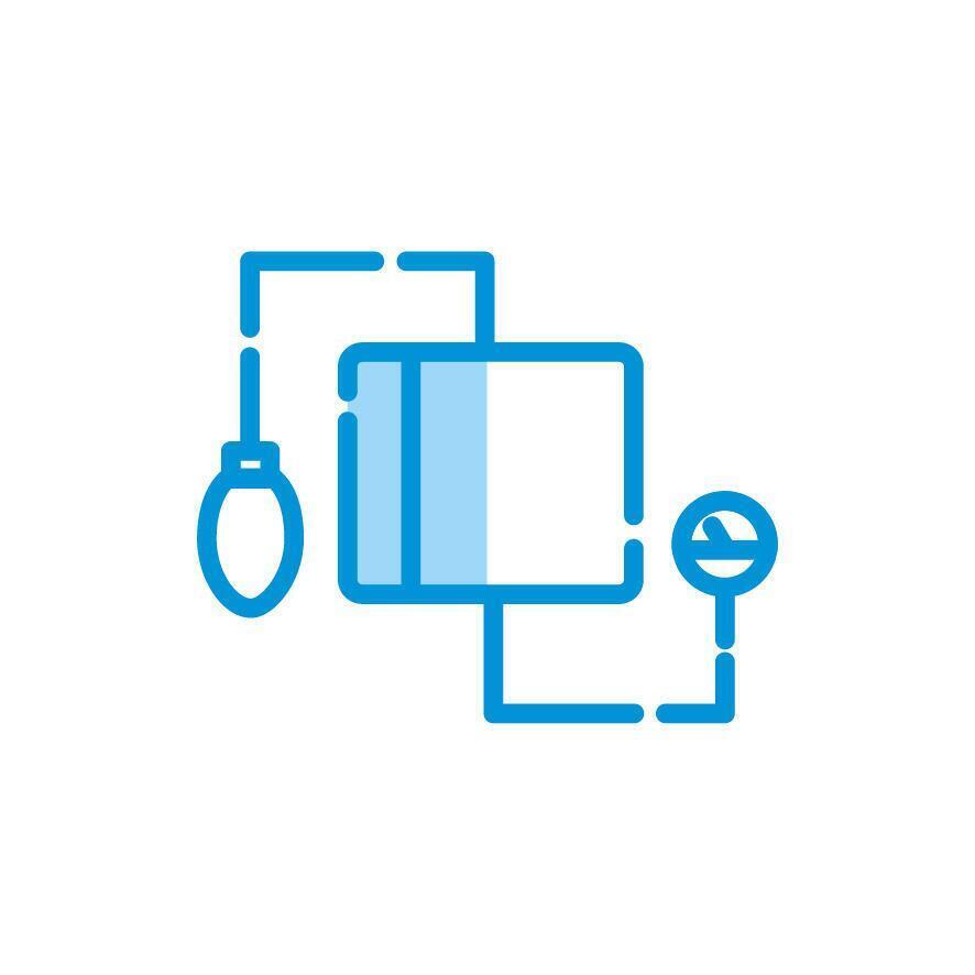 Isolated medical blood pressure kit icon vector design