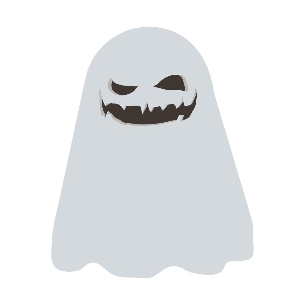 icono de personaje flotante fantasma de halloween vector