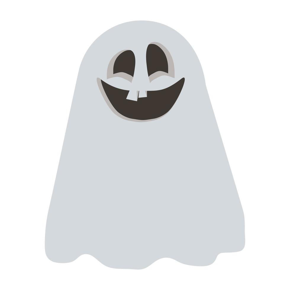 halloween ghost floating character icon vector