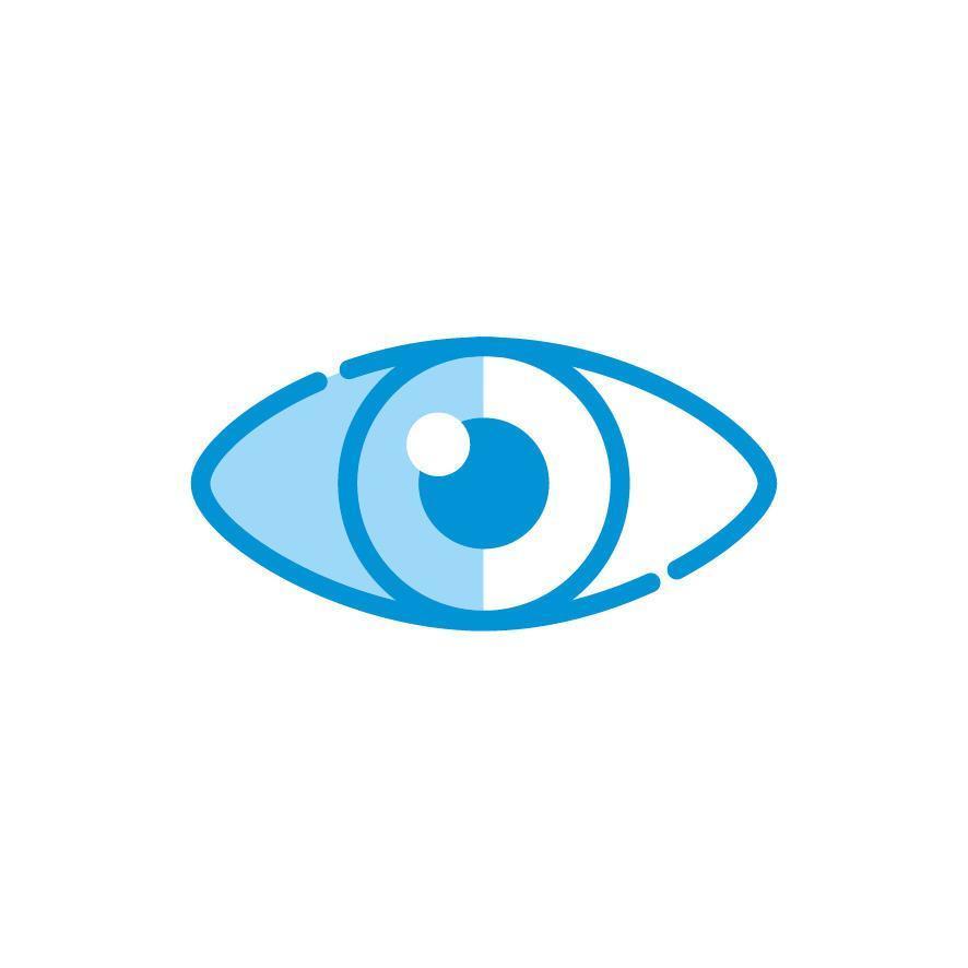 diseño de vector de ojo azul aislado