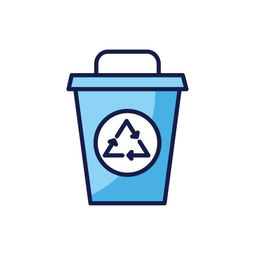 Isolated recycle trash icon vector design