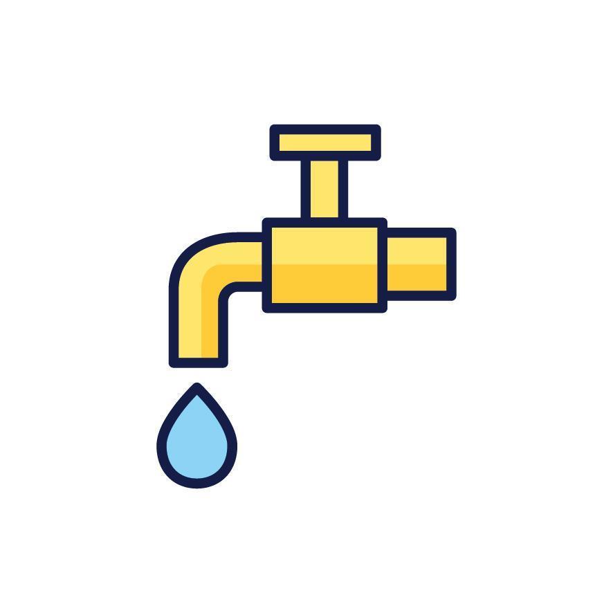 Diseño vectorial de icono de grifo de agua aislado vector