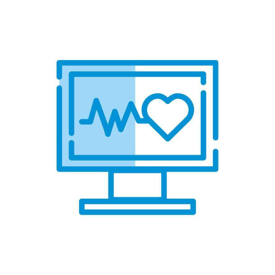 Isolated medical heart pulse icon vector design
