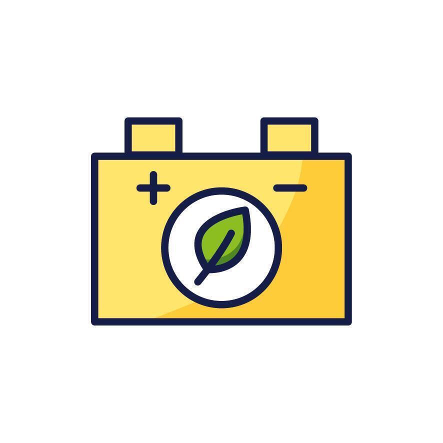 Isolated eco battery icon vector design